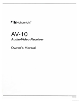 Nakamichi AV-10-Owner-Manual